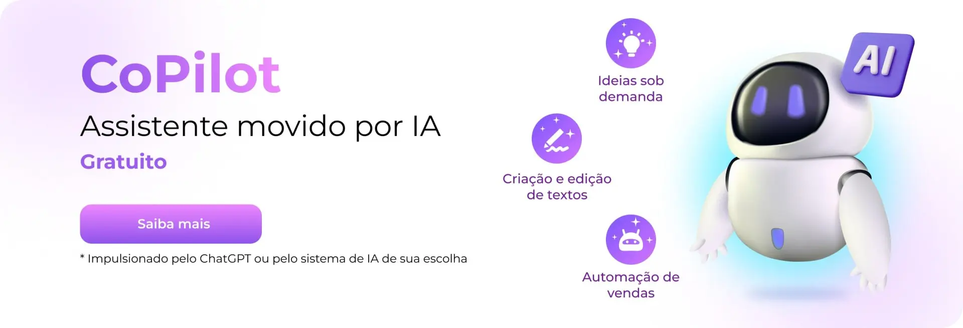 IA Copilot que trabalha como seu assistente estratégico